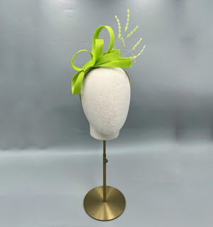 Lime green wedding fascinator 