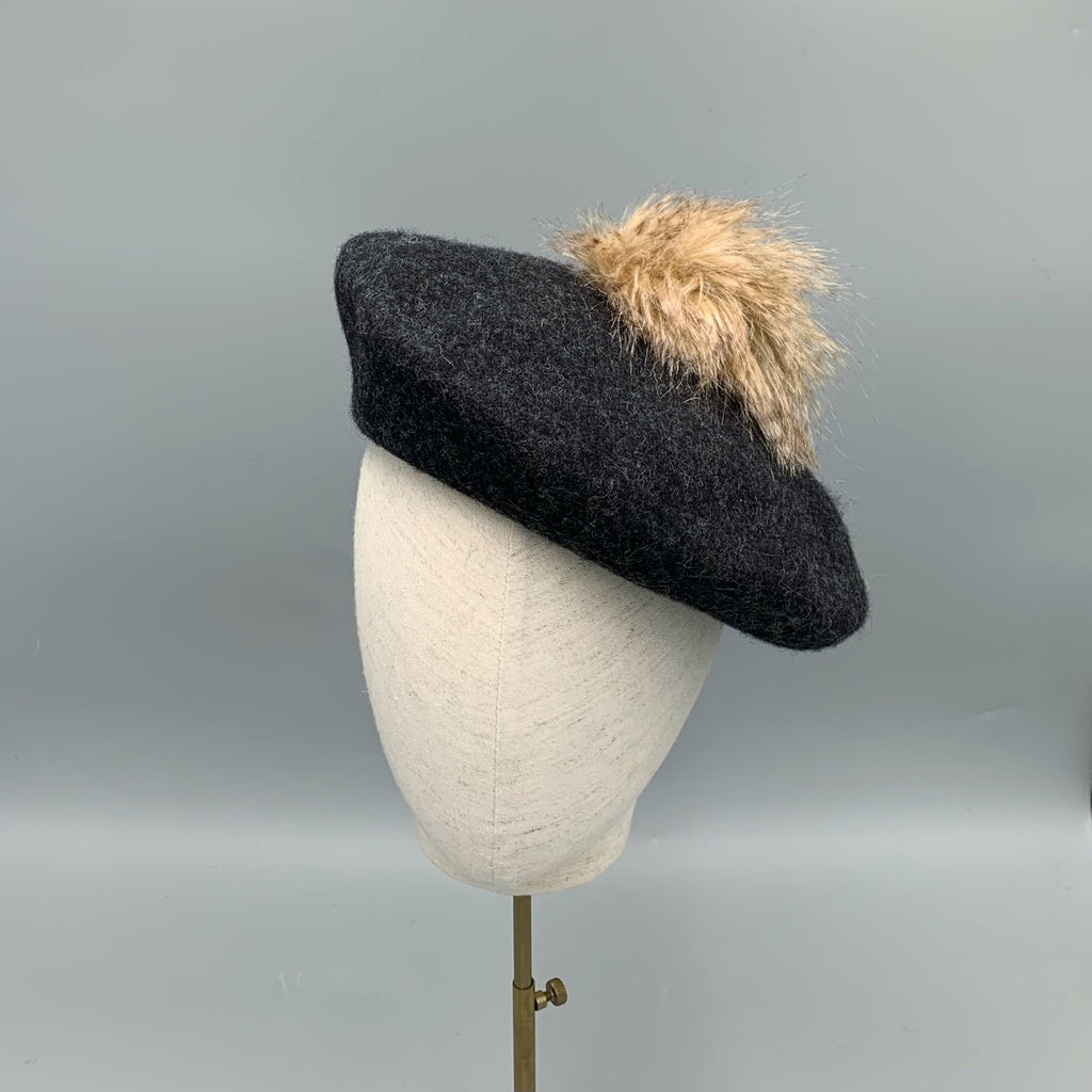 charcoal ladies beret