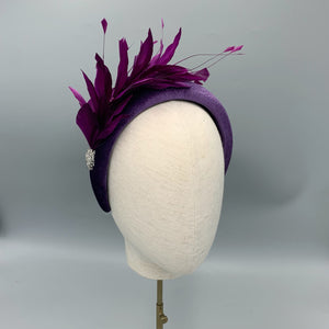 purple velvet fascinator