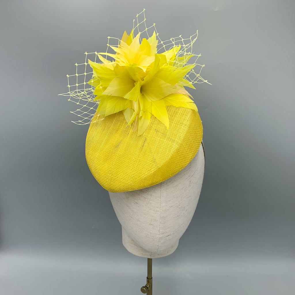 yellow wedding hat