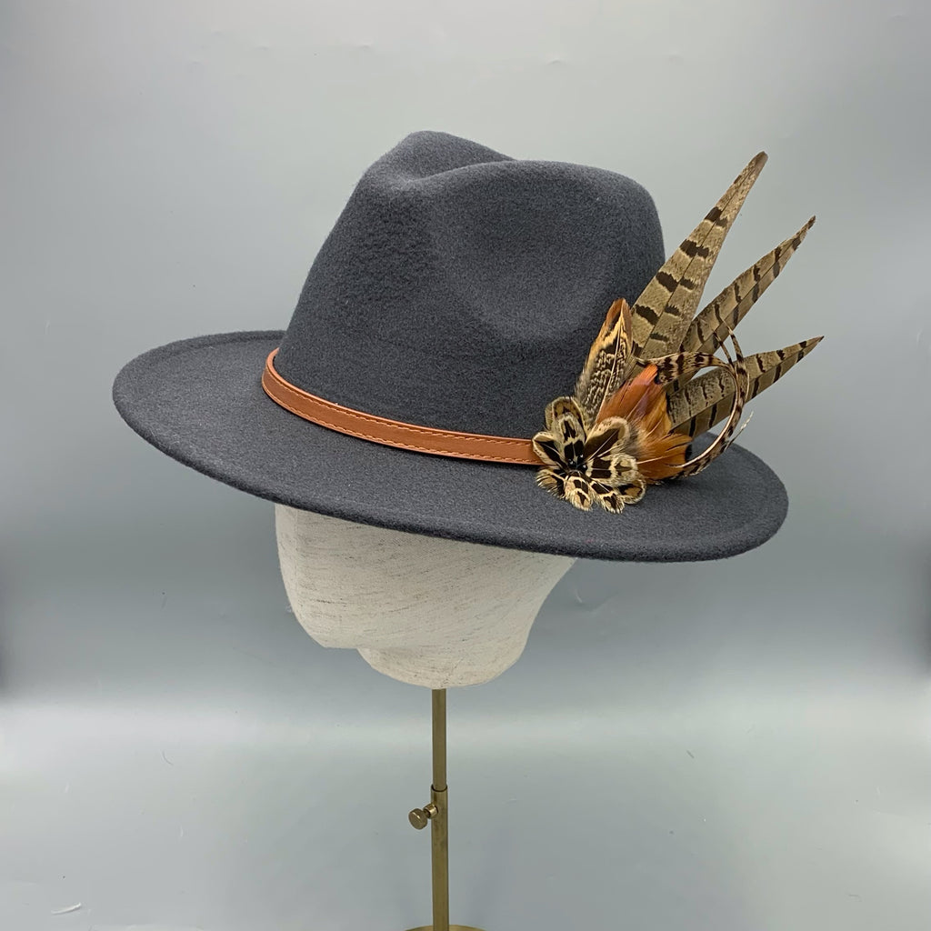 Peri - dark grey fedora