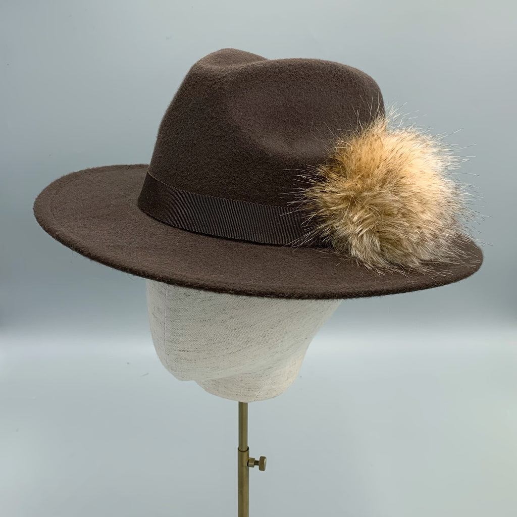 Pom Fedora - Brown